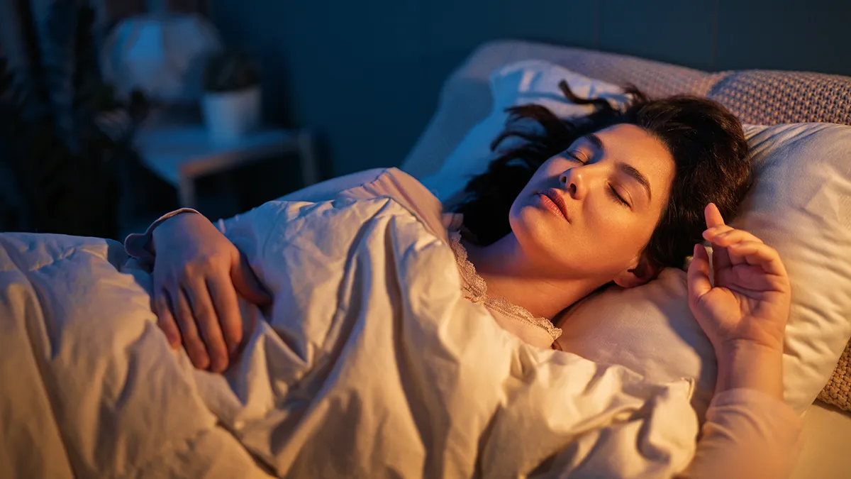 A woman sleeping peacefully